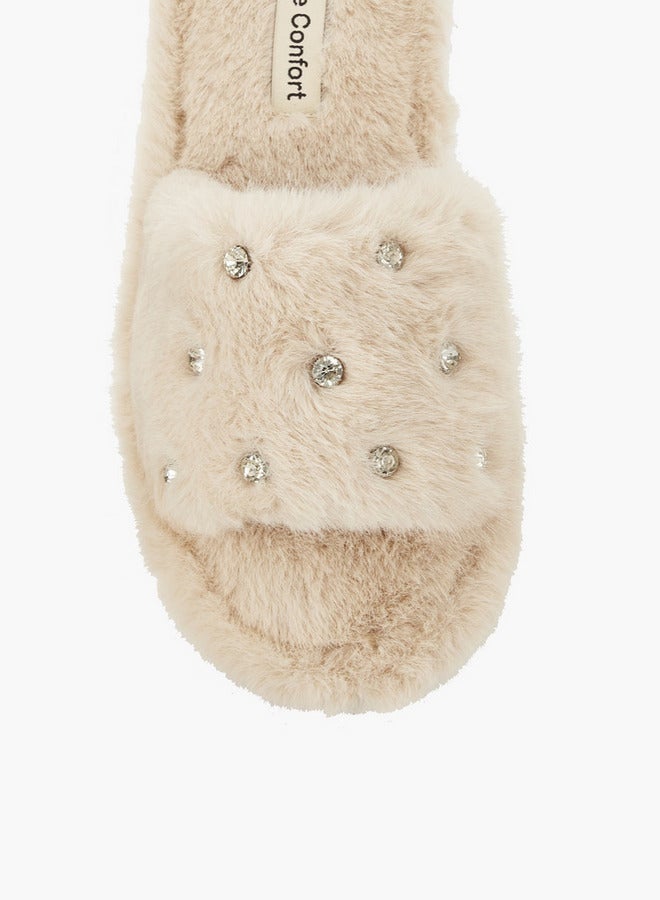 Le Confort Women Embellished Bedroom Slides - Image 4